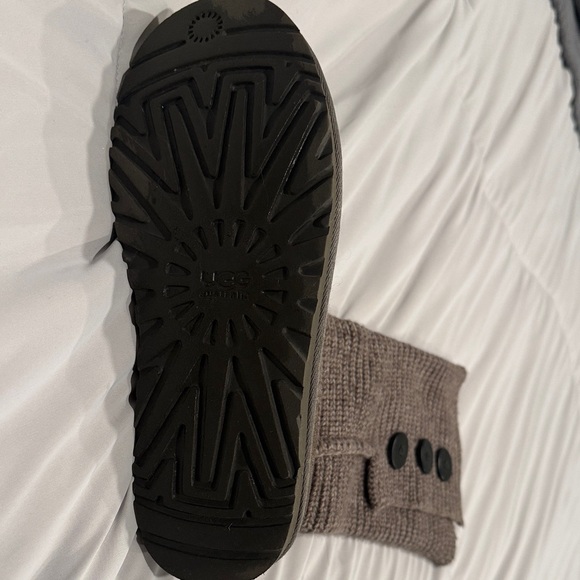 UGG Classic Cardi Cozy Knit Button Boots - Gray Size 9 - Picture 4 of 7